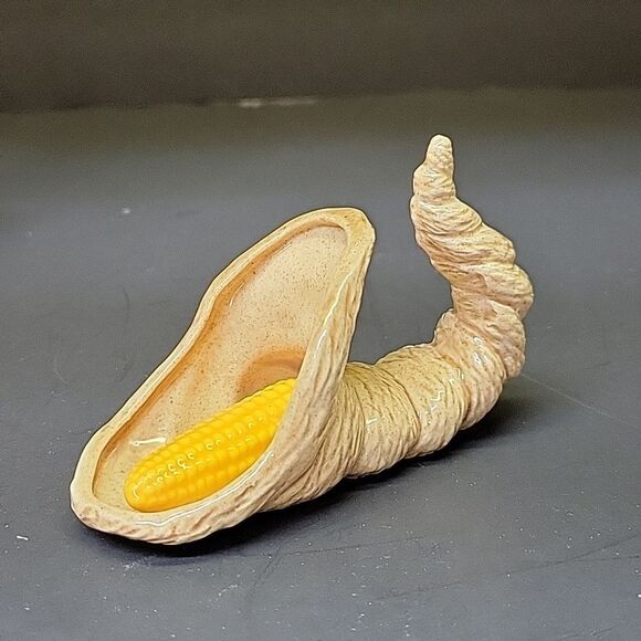 Thanksgiving Pilgrim Couple,Horn Of Plenty, Hand Painted Ceramic Vintage (2) - Picture 10 of 11